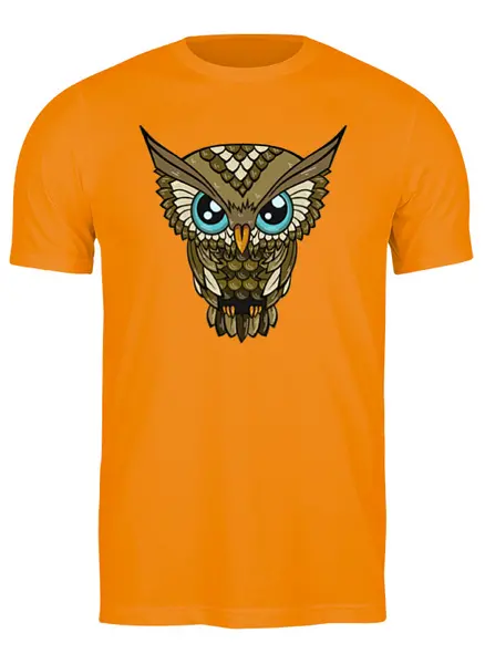 Заказать мужскую футболку в Москве. Футболка классическая OWL  / Сова от crash - готовые дизайны и нанесение принтов.