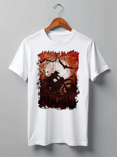 Заказать мужскую футболку в Москве. Футболка классическая Dirt Rider от oneredfoxstore@gmail.com - готовые дизайны и нанесение принтов.