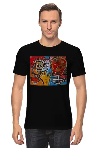Заказать мужскую футболку в Москве. Футболка классическая Basquiat от Just kidding - готовые дизайны и нанесение принтов.