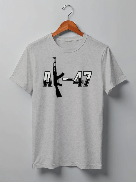Заказать мужскую футболку в Москве. Футболка классическая AK-47 от Leichenwagen - готовые дизайны и нанесение принтов.