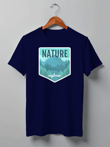 Заказать мужскую футболку в Москве. Футболка классическая Mountains от oneredfoxstore@gmail.com - готовые дизайны и нанесение принтов.