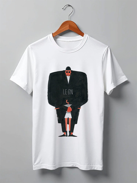 Заказать мужскую футболку в Москве. Футболка классическая Леон / Leon от kino.printio.ru - готовые дизайны и нанесение принтов.
