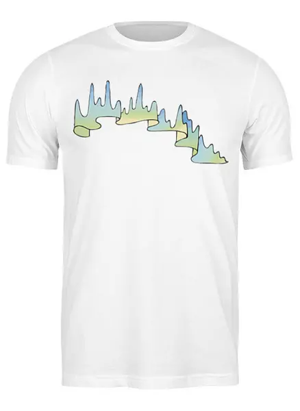 Заказать мужскую футболку в Москве. Футболка классическая Mountains от oneredfoxstore@gmail.com - готовые дизайны и нанесение принтов.