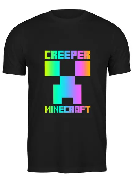Заказать мужскую футболку в Москве. Футболка классическая MINECRAFT CREEPER от weeert - готовые дизайны и нанесение принтов.