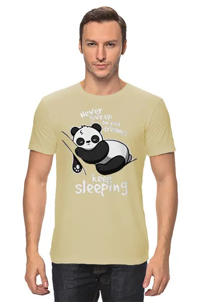 Заказать мужскую футболку в Москве. Футболка классическая Панда от MariYang  - готовые дизайны и нанесение принтов.