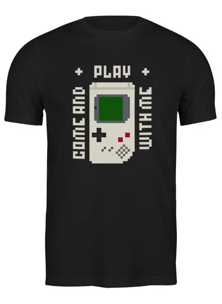 Заказать мужскую футболку в Москве. Футболка классическая Pixel Art Gameboy от artKash - готовые дизайны и нанесение принтов.