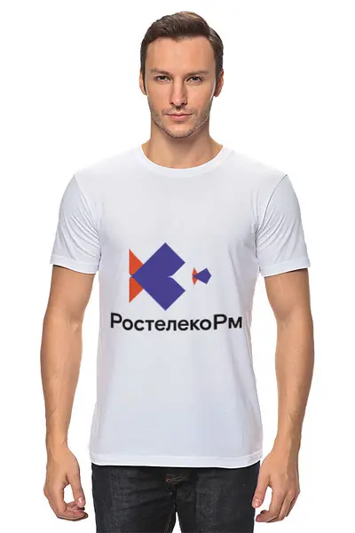 Заказать мужскую футболку в Москве. Футболка классическая РостелеКорм от Лев Палей - готовые дизайны и нанесение принтов.
