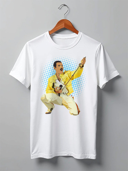 Заказать мужскую футболку в Москве. Футболка классическая ✪ Freddie Mercury ✪ от balden - готовые дизайны и нанесение принтов.