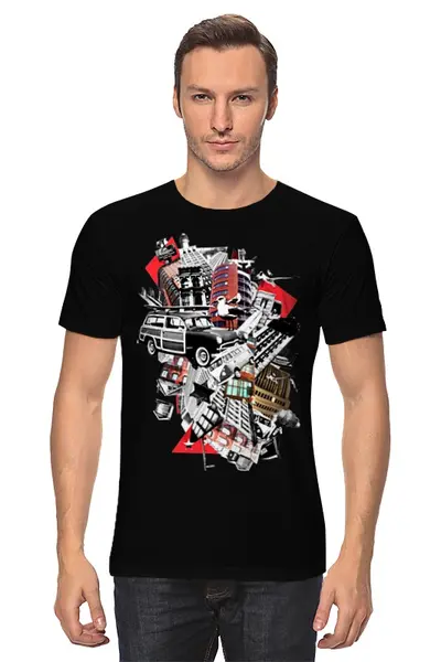 Заказать мужскую футболку в Москве. Футболка классическая Венигрет от denis01001 - готовые дизайны и нанесение принтов.