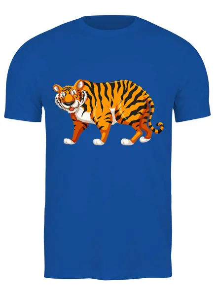 Заказать мужскую футболку в Москве. Футболка классическая Тигр (Tiger) от nadegda - готовые дизайны и нанесение принтов.
