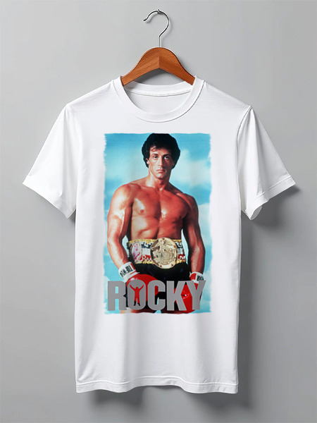 Заказать мужскую футболку в Москве. Футболка классическая Rocky Balboa от Leichenwagen - готовые дизайны и нанесение принтов.
