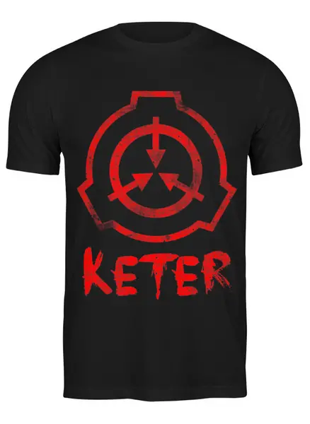 Заказать мужскую футболку в Москве. Футболка классическая SCP, Keter  от geekbox - готовые дизайны и нанесение принтов.