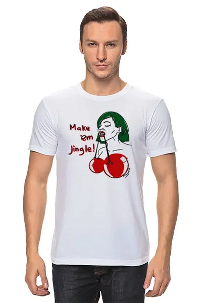 Заказать мужскую футболку в Москве. Футболка классическая Make 'em jingle от Max Movko - готовые дизайны и нанесение принтов.