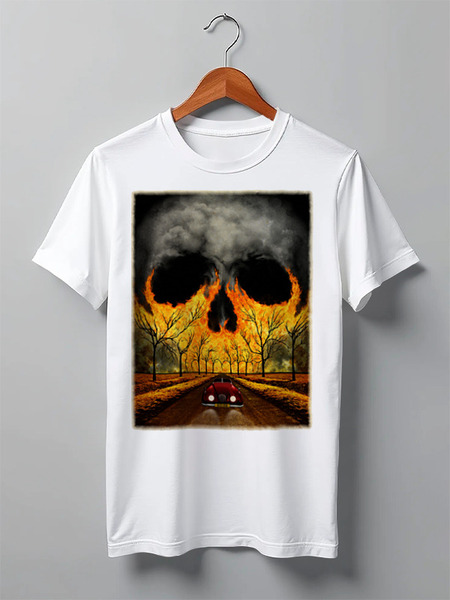 Заказать мужскую футболку в Москве. Футболка классическая Art Horror от Leichenwagen - готовые дизайны и нанесение принтов.