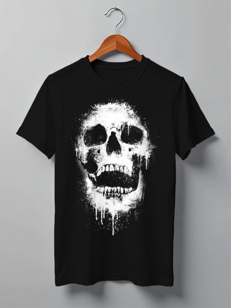Заказать мужскую футболку в Москве. Футболка классическая Череп от skull - готовые дизайны и нанесение принтов.