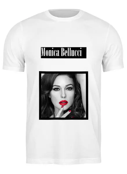 Заказать мужскую футболку в Москве. Футболка классическая Моника Беллуччи от murmurous  - готовые дизайны и нанесение принтов.