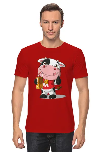 Заказать мужскую футболку в Москве. Футболка классическая Год быка  от T-shirt print  - готовые дизайны и нанесение принтов.