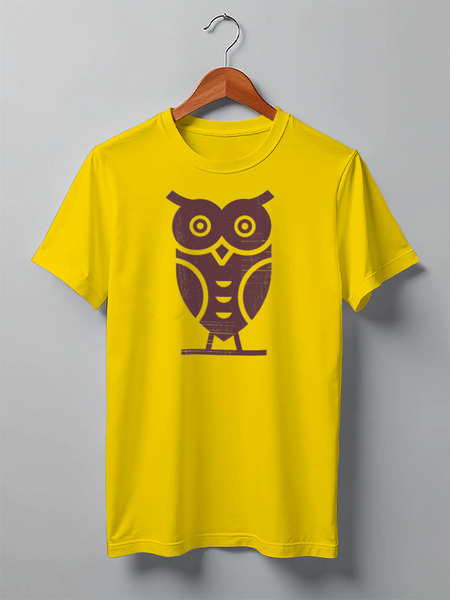Заказать мужскую футболку в Москве. Футболка классическая Owl Here от oneredfoxstore@gmail.com - готовые дизайны и нанесение принтов.