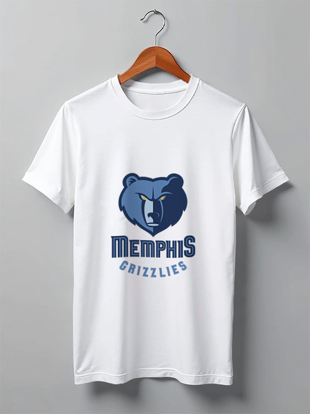 Заказать мужскую футболку в Москве. Футболка классическая Memphis Grizzlies от BURNSHIRTS - готовые дизайны и нанесение принтов.