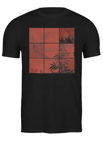 Заказать мужскую футболку в Москве. Футболка классическая  Weed Colors от oneredfoxstore@gmail.com - готовые дизайны и нанесение принтов.