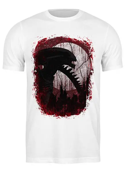 Заказать мужскую футболку в Москве. Футболка классическая Aliens от oneredfoxstore@gmail.com - готовые дизайны и нанесение принтов.