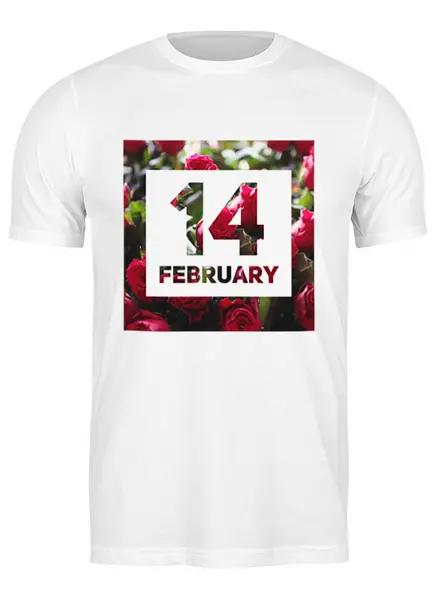 Заказать мужскую футболку в Москве. Футболка классическая День святого Валентина от AstArt - готовые дизайны и нанесение принтов.