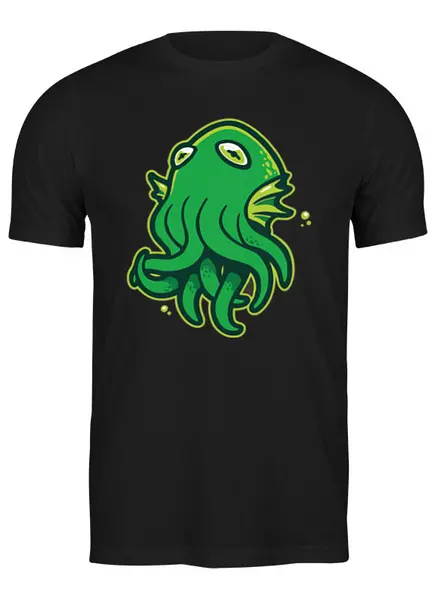 Заказать мужскую футболку в Москве. Футболка классическая Octopus / Осьминог от crash - готовые дизайны и нанесение принтов.