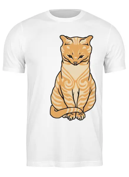 Заказать мужскую футболку в Москве. Футболка классическая Cats Here от oneredfoxstore@gmail.com - готовые дизайны и нанесение принтов.
