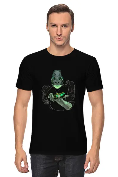Заказать мужскую футболку в Москве. Футболка классическая FrogTransformation от ingenervolos@gmail.com - готовые дизайны и нанесение принтов.