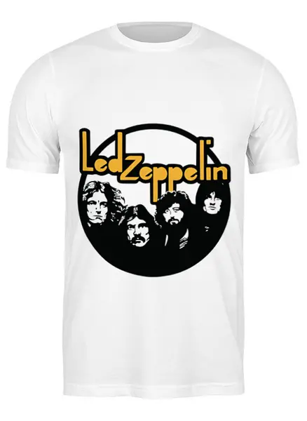 Заказать мужскую футболку в Москве. Футболка классическая Led Zeppelin от Easy-store - готовые дизайны и нанесение принтов.