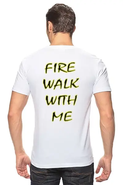 Заказать мужскую футболку в Москве. Футболка классическая Fire Walk With Me от lixta - готовые дизайны и нанесение принтов.