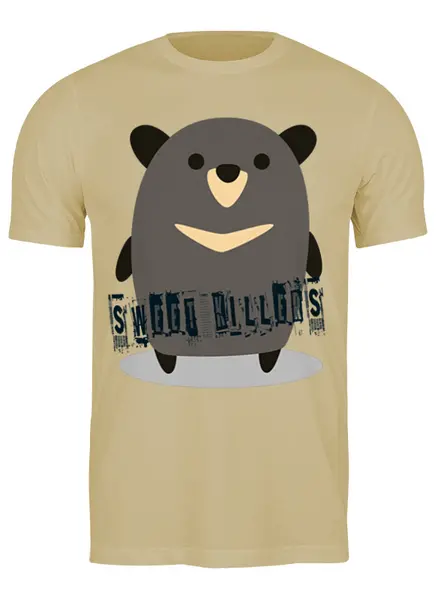 Заказать мужскую футболку в Москве. Футболка классическая Bear Here от oneredfoxstore@gmail.com - готовые дизайны и нанесение принтов.