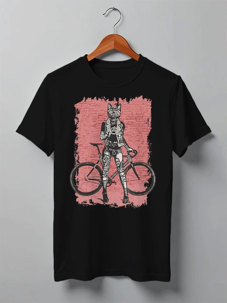 Заказать мужскую футболку в Москве. Футболка классическая Bike Punk  от oneredfoxstore@gmail.com - готовые дизайны и нанесение принтов.