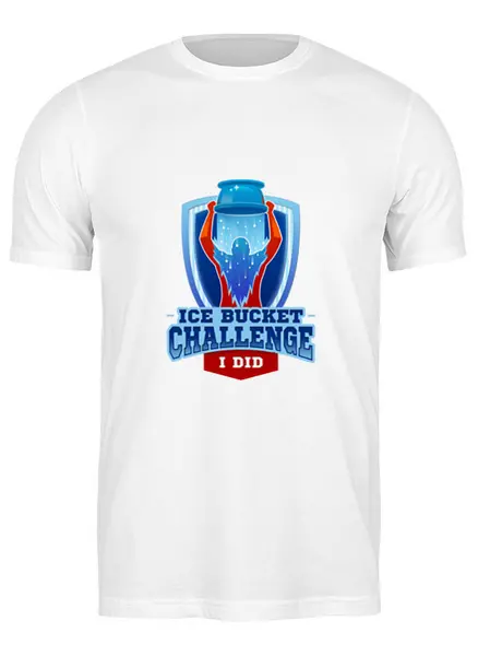 Заказать мужскую футболку в Москве. Футболка классическая Ice Bucket Challenge от Антон Величко - готовые дизайны и нанесение принтов.