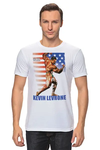 Заказать мужскую футболку в Москве. Футболка классическая Kevin Levrone / Кевин Леврон  от KinoArt - готовые дизайны и нанесение принтов.