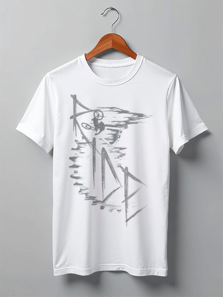Заказать мужскую футболку в Москве. Футболка классическая Ride MTB от oneredfoxstore@gmail.com - готовые дизайны и нанесение принтов.