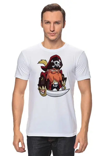 Заказать мужскую футболку в Москве. Футболка классическая Пират от aleks_say - готовые дизайны и нанесение принтов.
