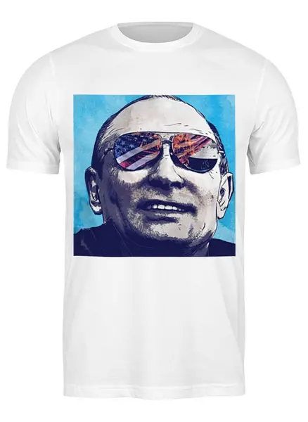 Заказать мужскую футболку в Москве. Футболка классическая Президент от Елена  - готовые дизайны и нанесение принтов.