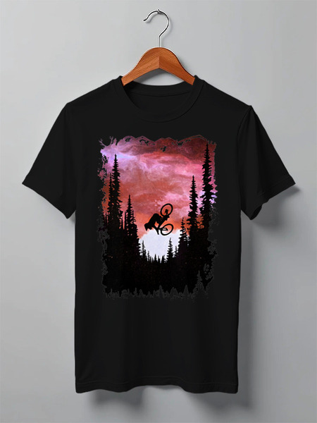 Заказать мужскую футболку в Москве. Футболка классическая Forest Rider от oneredfoxstore@gmail.com - готовые дизайны и нанесение принтов.