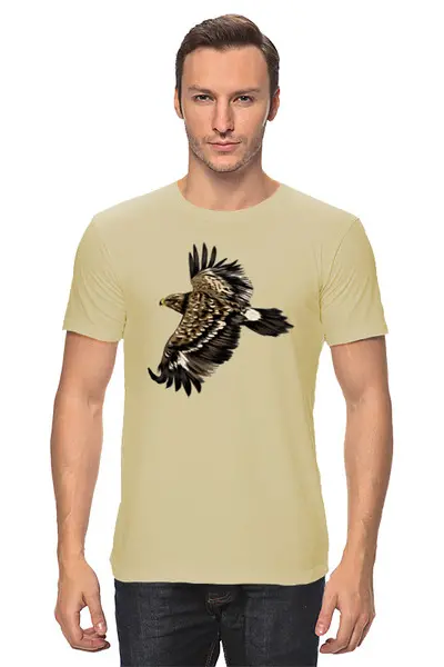 Заказать мужскую футболку в Москве. Футболка классическая Орел   от T-shirt print  - готовые дизайны и нанесение принтов.