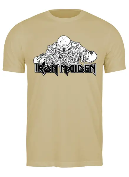 Заказать мужскую футболку в Москве. Футболка классическая Iron Maiden Band от Leichenwagen - готовые дизайны и нанесение принтов.