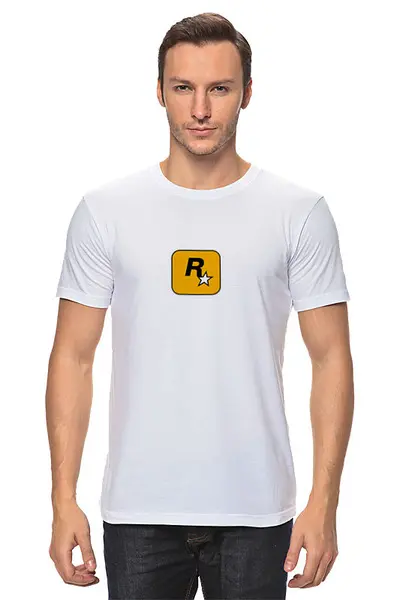 Заказать мужскую футболку в Москве. Футболка классическая Rockstar от GOOD PRINT - готовые дизайны и нанесение принтов.