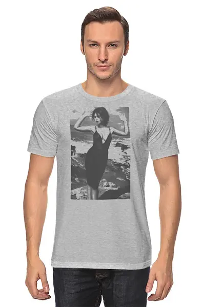 Заказать мужскую футболку в Москве. Футболка классическая Monica Bellucci  от KinoArt - готовые дизайны и нанесение принтов.