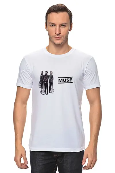 Заказать мужскую футболку в Москве. Футболка классическая "Muse" от Fedor - готовые дизайны и нанесение принтов.