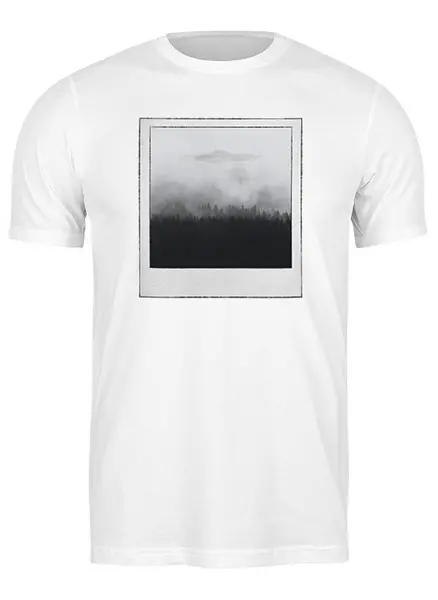 Заказать мужскую футболку в Москве. Футболка классическая Dark Forest UFO от oneredfoxstore@gmail.com - готовые дизайны и нанесение принтов.
