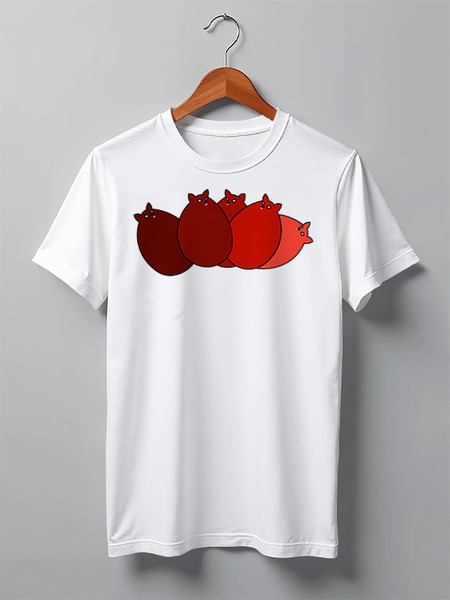 Заказать мужскую футболку в Москве. Футболка классическая Cats Here от oneredfoxstore@gmail.com - готовые дизайны и нанесение принтов.