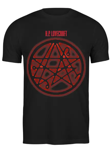 Заказать мужскую футболку в Москве. Футболка классическая Necronomicon от Leichenwagen - готовые дизайны и нанесение принтов.
