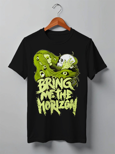Заказать мужскую футболку в Москве. Футболка классическая Bring Me The Horizon от monsoon - готовые дизайны и нанесение принтов.