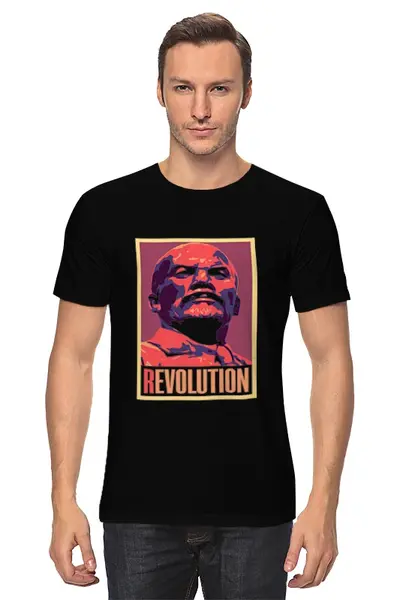 Заказать мужскую футболку в Москве. Футболка классическая Revolution от Fedor - готовые дизайны и нанесение принтов.