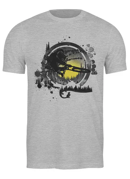 Заказать мужскую футболку в Москве. Футболка классическая Forest Fox от oneredfoxstore@gmail.com - готовые дизайны и нанесение принтов.